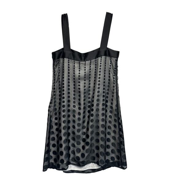 White House Black Market WHBM Dress Women 4 Overlay Polka Dot Sheer Coquette - Picture 8 of 11
